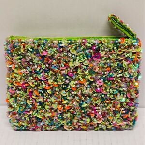 Urban Outfitters Beaded Sequined Candy Confetti Multicolor Pouch